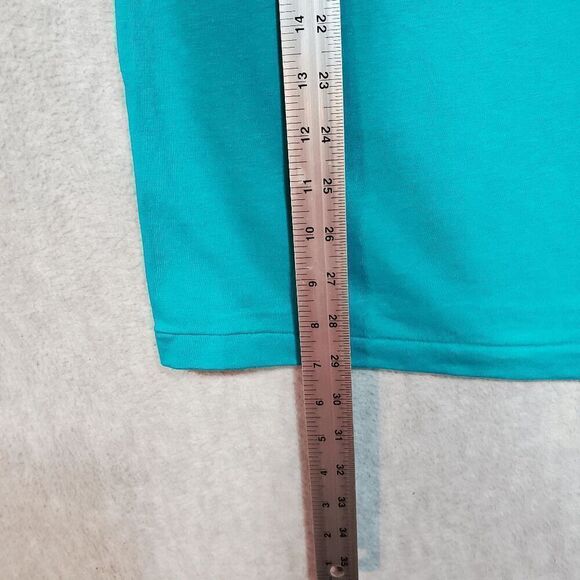 St. Thomas Shirt Mens Medium Green Graphic Fish Print Crewneck Hanes Vintage Tee - Picture 4 of 8